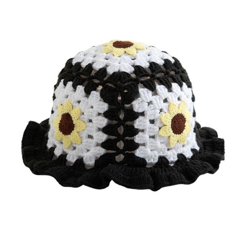 Chapeau En Laine De Dessin Animé, Chapeau En Tricot Avec Appliques De Champignons Cerises, Couleur Bonbon, Couvre-Chef Pour Enfants, Chapeau Seau, Photographie Pour Enfants, Chapeau Au Crochet, Fêtes D'anniversaire, Casquette D'extérieur-Camomille