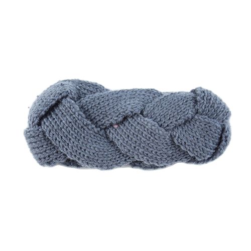 Bandeaux Chauffants Design Torsadé, Fil De Laine Tricoté, Enveloppe De Tête Au Crochet Pour Filles Pour La Salle De Sport-Gris Foncé
