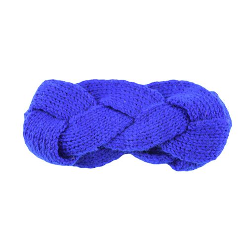 Bandeaux Chauffants Design Torsadé, Fil De Laine Tricoté, Enveloppe De Tête Au Crochet Pour Filles Pour La Salle De Sport-Saphir