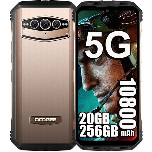 DOOGEE V30T 5G, 20 Go + 256 Go, 10800mAh/66W, 108MP, 6.58" 120Hz, Dimensity 1080 Android Smartphone Incassable, NFC/OTG/IP68 - Or