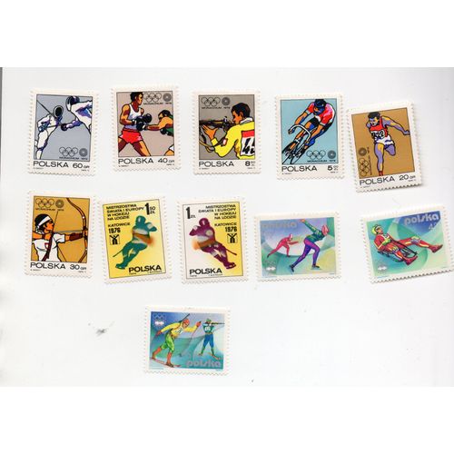 Pologne- Lot De 11 Timbres Neufs- Sports- Jeux