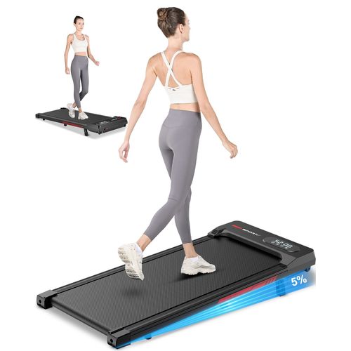 Tapis De Course, 1-8 Km/H, Pente 5%, 2.5hp, Tapis De Marche Avec Télécommande Et De Écran Led, Capacité De Poids De 145kg