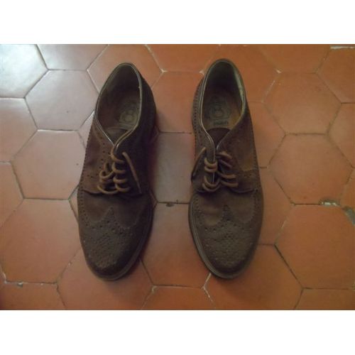 Chaussures De Ville Homme Suédine Marron - 39