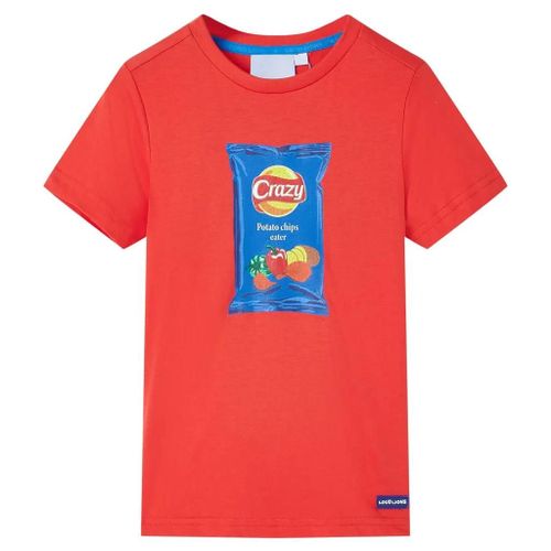 T-Shirt Pour Enfants Avec Manches Courtes Rouge 128