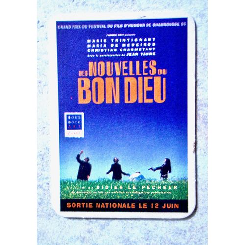Grand Sous Bock Biere Art Cinema, 1664 Kronenbourg . Grand Prix Festival Humour Chamrousse 96. Marie Trintignant, Jean Yanne.Film De Didier Le Pêcheur. Rare