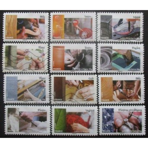 France Autoadhésif Série N°1070 Au 1081 Artisanat Oblitérés