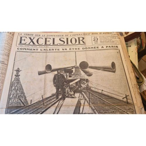 Journal Quotidien Excelsior 1914 . État Moyen Au Vue De Son Vécu.  Toutes Les Actualités De Cette Période Illustré Par Photo Et Commentaire De L'Époque.Excellent Pour Les Collectionneurs
