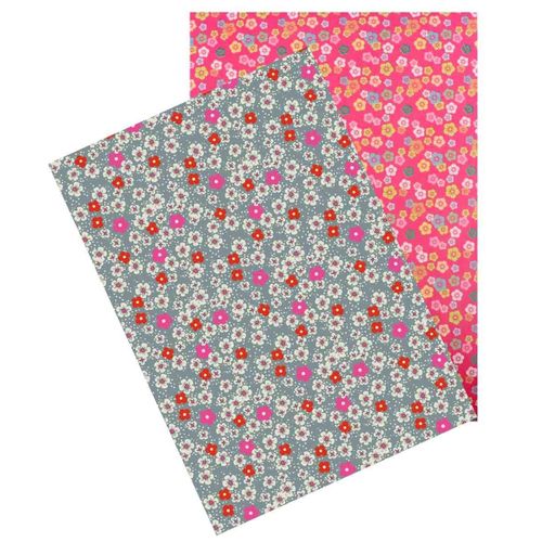 Washi Paper Papier Adhésif A4 2 Feuilles Fleurs Liberty