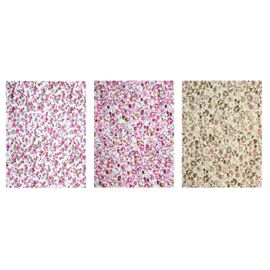Tissu Adhésif Coupons Fleurs D 15x20 Cm 3 Pièces