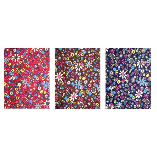 Tissu Adhésif Coupons Fleurs F 15x20 Cm 3 Pièces