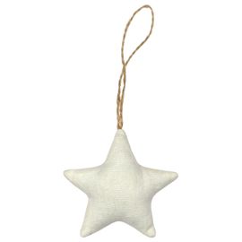 Suspension De Noel En Coton Etoile 8x2 Cm