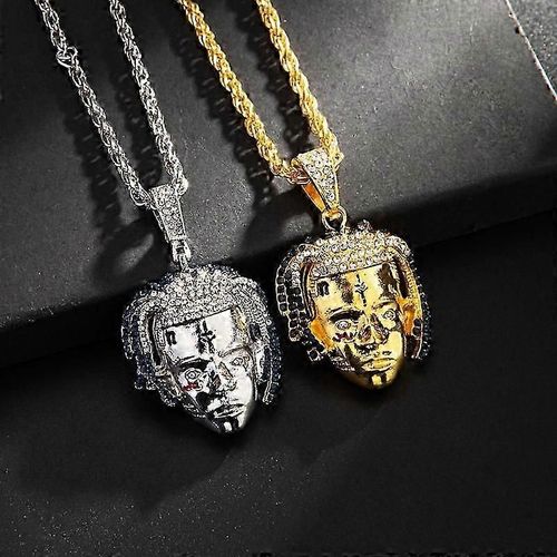 2pcs Hip-Hop Rap Rappeur Xxxtentacion Collier Corde Chaîne Pendentif