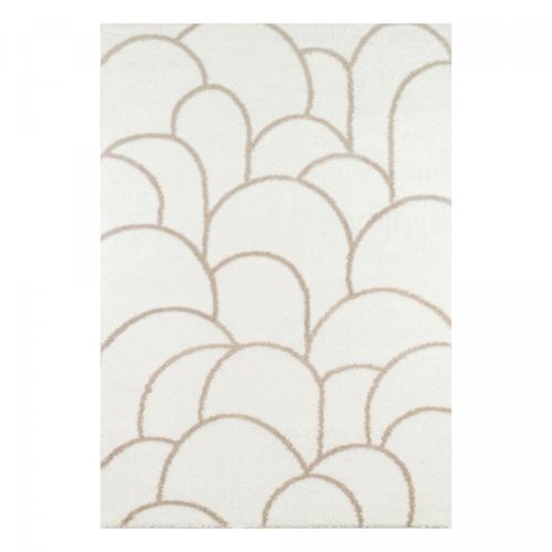Tapis Salon 160x230 Tissé Beige Rectangle Motif Géométrique Tenova 2
