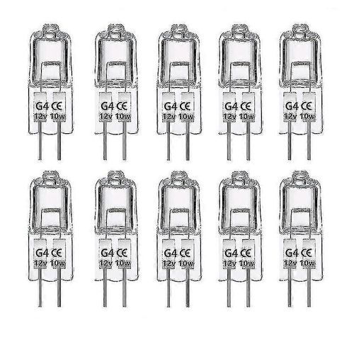 Paquet De 10 Ampoules Halogènes G4 10w 12v Dimmable 2 Broches Ampoule, Blanc Chaud Clair Capsule 2 Broches Base, Pour L¿Éclairage P20241126459