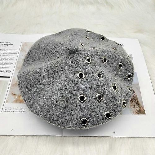 Creux Femme Laine Béret Femme Tricot Laine Casquette Printemps Automne Hiver Chapeau Couleur Unie Top Qualité Femmes Boina S