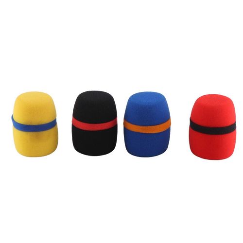 4 Pcs Microphone Pare-brise Haute Densité Éponge Doux Respirant Microphone Mousse Couverture pour Studio KTV
