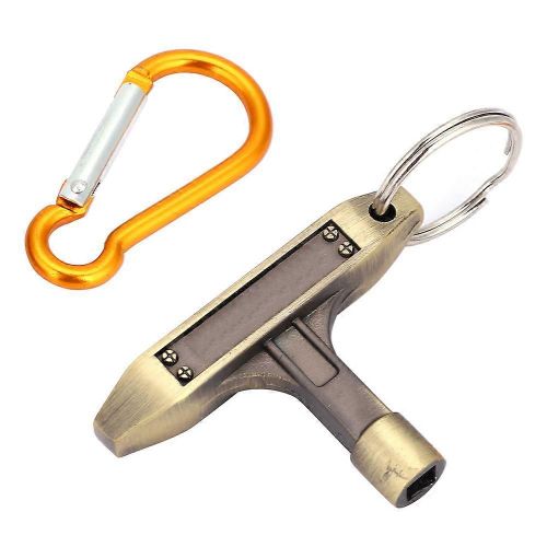 Portable Bronze Tambour Peau Tuning Clé Carré Douille Avec Porte-Clés Et Boucle