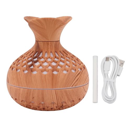 2.5W Diffuseur De Parfum 300ml USB Alimenté Fonctionnement Silencieux Fleur Vase Forme Arôme Humidificateur pour Bureaux Chambres Ambre