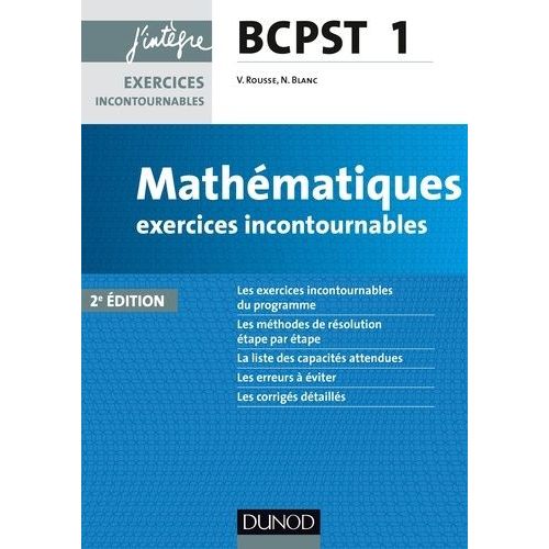 Mathématiques Bcpst 1 - Exercices Incontournables
