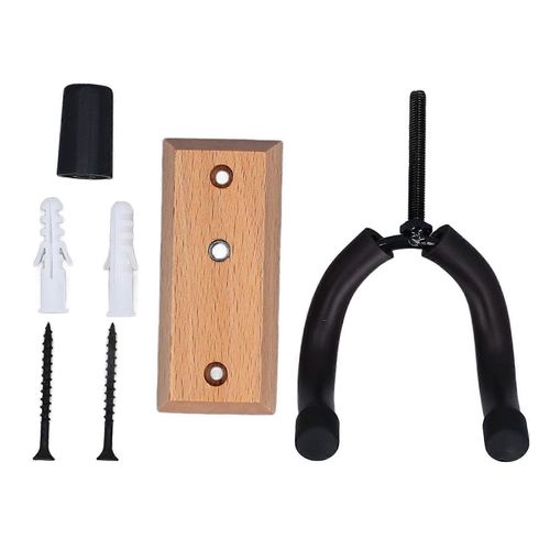 Cintre Mural Pour Guitare Support De Cou De Guitare Support De Crochet Porte-Crochet Accessoires D¿Instrument De Musique Trapèze Hêtre Couleur Du Bois