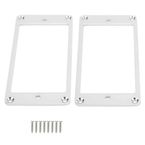 2 Pcs Guitare Électrique Micro Anneau Métal Plat Cadre De Montage Accessoires D¿Instrument De Musique Argent