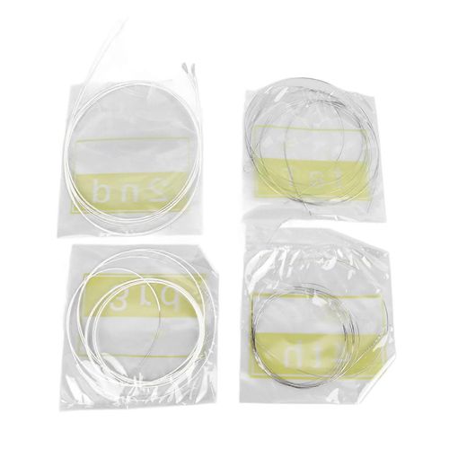 8 Pcs Cordes De Mandoline Plaqué Argent Alliage De Cuivre Clair Beau Timbre Mandoline Cordes Ensemble