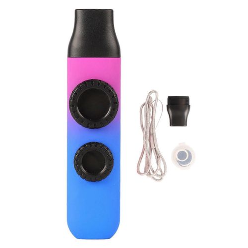 Kazoo Instrument De Musique Professionnel En Plastique Réglable Avec 10 Diaphragmes De Flûte Pour Ukulélé Texture De Peau De Violon Bleu Violet Dégradé