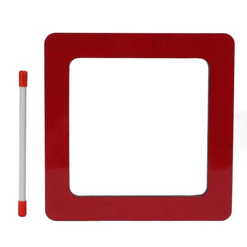 Tambour À Main Comprimé Planche Résine Peau Rouge Enfants Illumination Instrument De Percussion Tambour De Forme Spéciale (Tambour Carré)