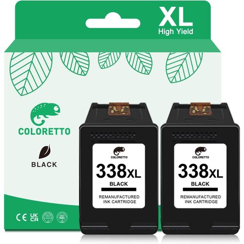 338Xl Cartouches D'Encre Remanufacturées Pour Hp Cartouche 338 Xl Photosmart C3180 B8350 2605 2610 2710 Deskjet 460 5740 6520 Officejet H470 100 150 6210 6213 7210 Psc 1600 1610 Im[Cartouche868]