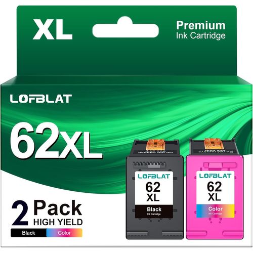 62Xl Remanufacturée Cartouches D'Encre Remplacement Pour Hp 62 Xl Pour Envy 5540 5642 5640 7640 5644 5547 5548 5640 5544 7644 5545 5546 Officejet 5740 5742 200 250 (Noir Couleur, 2[Cartouche923]