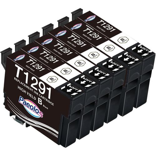 T1291 Lot De 6 Cartouches D'Encre De Rechange Pour Epson T1291 Noir Compatibles Avec Epson Stylus Sx435W Sx235W Sx420W Sx230 Sx425W Sx440W Sx445W Epson Stylus Office Bx535Wd[Cartouche334]