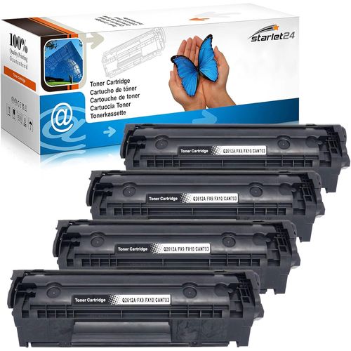 4X 12A Q2612A Cartouches De Toner Compatibles Pour Hp Laserjet 1010 1012 1015 1018 1020 1022 1022N 1022Nw 3015 3020 3030 3050 3052 3055 M1005 M1319 M1319F, Noir[Cartouche1841]
