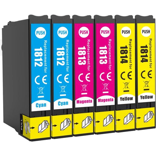 Lot De 6 Cartouches D'Encre 18Xl Pour Epson Expression Home Xp-322 Xp322 Xp-305 Xp305 Xp-312 Xp312 Xp405 Xp-202 Xp-215 Xp-415 Xp-422 Xp-405 Xp-225 Xp-412 Xp-425 Couleur :[Cartouche2425]