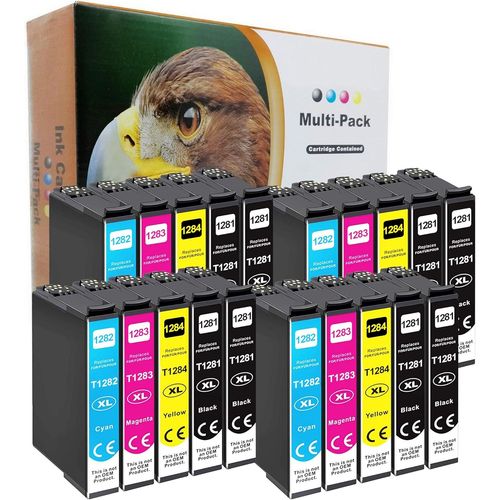 20X T1285 Cartouches D'Encre Pour Epson T1281 T1282 T1283 T1284 Compatible Avec Epson Stylus Bx305F Bx305Fd Bx305Fw S22 Sx125 Sx130 Sx230 Sx235W Sx235W Sx420W Sx425W Sx430W Sx435W[Cartouche2281]