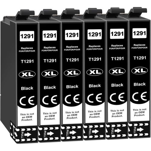 T1291 Noir Compatible Cartouches D'Encre Pour Epson T1291 Pour Epson Stylus Sx235W Sx425W Sx440W Sx435W Sx445 Office Bx305Fw Bx320Fw Bx525Dw Workforce Wf-3520Dwf (6 Noir)[Cartouche816]