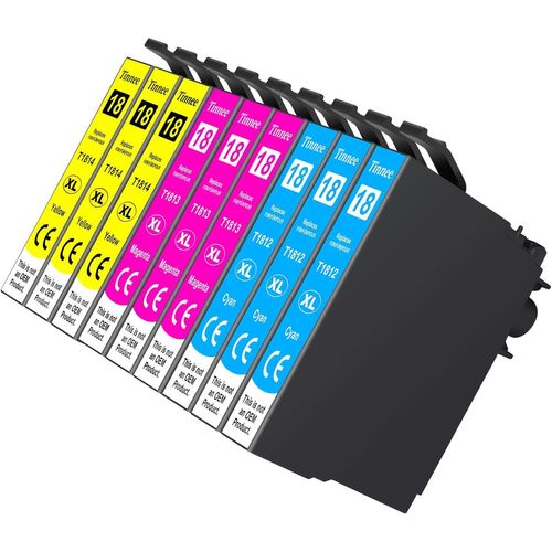 9-Pack 18Xl Cartouche D'Encre Compatible Pour Epson 18 Epson 18Xl Pour Expression Home Xp-205 Xp-215 Xp-225 Xp-305 Xp-312 Xp-315 Xp-322 Xp-325 Xp-405 Xp-412 Xp-415 Xp-422 Xp- 425[Cartouche1220]