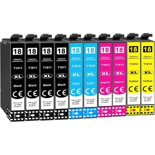 18Xl Cartouches D'Encre Remplacer Pour Epson 18 Xl Compatible Avec Epson Expression Home Xp-325 Xp-202 Xp-205 Xp-212 Xp-225 Xp-305 Xp-315 Xp-402 Xp-405 Xp-412 Xp-415 Xp-425 (10-Pac[Cartouche1546]