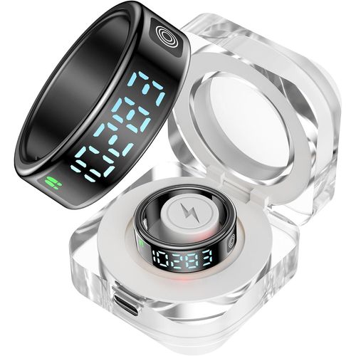 Bague Intelligente Pour Homme Et Femme - Écran Tactile - Affichage De L'heure Android - Fréquence Cardiaque - Oxygène Dans Le Sang - Suivi D'activité - Pour Le Sport, Le Temps, La Distance[H943]