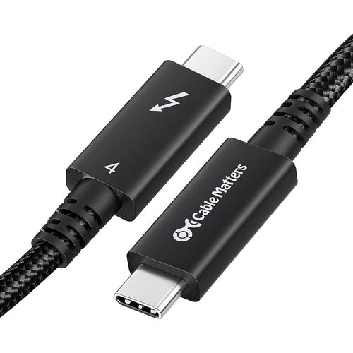 Câble Thunderbolt 4 Actif 2M - Ultra-Rapide 40Gbps, 100W PD, 8K - Compatible MacBook, PC, USB-C