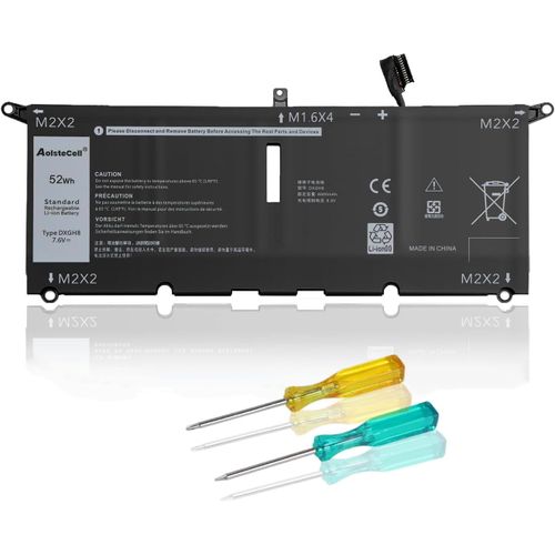DXGH8 Battery Replacement for XPS 13 9370 9380 2019 13 7390 7391 2-in-1 5390 5391 7490 3301 E3301 Vostro 13 5390 5391 Series 0H754V H754V G8VCF HK6N5 P113G001 P82G P82G001