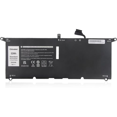 Batterie d'ordinateur Portable dxgh8 pour Dell XPS 13 9370 9380 inspiron 13 7390 7391 2 en 1 5390 5391 7490 Latitude 3301 e3301 vostro 5390 5390 h754v 0h754v g8vcf p82g v48rm 7.6v / 52wh