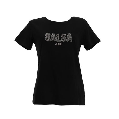 Tee Shirt Manches Courtes Salsa Beads And Pearls Branding T-Shirt Noir S