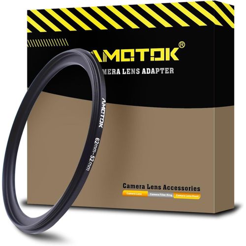 62 mm à 52 mm Adaptateur d'objectif de,Bague d'adaptation de Filtre de 62mm à 52mm Compatible avec Tous Les Accessoires de Filtre de 52mm