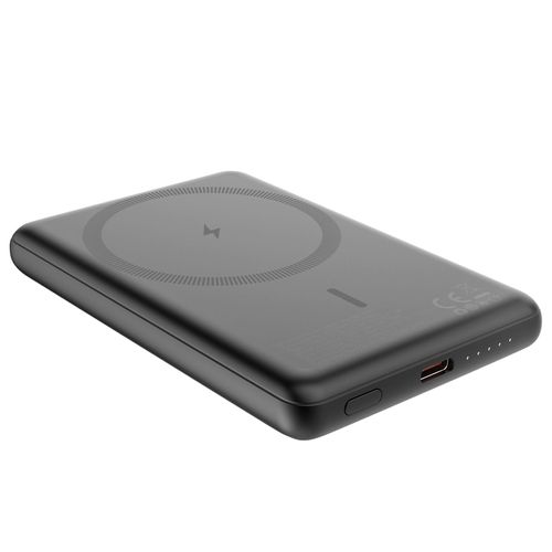 Batterie Externe 5000 Mah 15w Ultra Fine Avec Usb C Aluminium Recyclé Akashi Gris Foncé