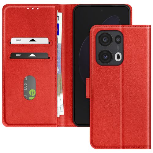 Étui Pour Oppo Reno 13 Pro Clapet Portefeuille Et Support Vidéo Rouge