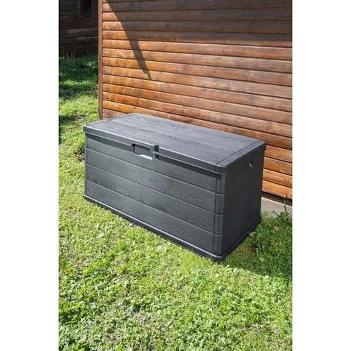 Coffre De Rangement D¿Extérieur Avec Capacité De 340 L En Résine Anthracite, 118 X 59 X 57 Cm