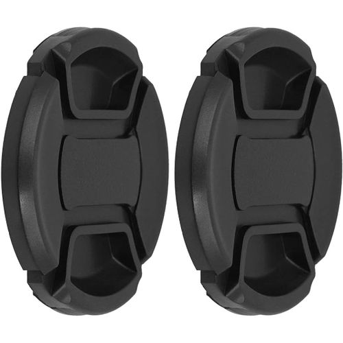 Lot de 2 capuchons d'objectif de 58 mm + 1 lingette nettoyante, modèle : LC-58, compatible avec objectif d'appareil photo, filtre d'objectif et bague d'adaptation de filtre, etc. (58 mm)