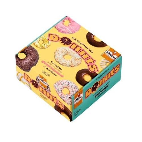 Kit De Pâtisserie Donuts - 9 Recettes Pour Un Goûter Gourmand Et Moelleux - Coffret Avec 1 Livre, 1 Emporte-Pièce À Donuts, 10 Poches À Pâtisserie, 1 Douille Et 4 Magnets