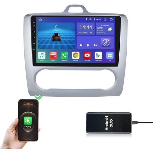 Mondodigitale-Autoradio Android 13 Pour Ford Focus Exi At 2004-2011, 8 C?urs 4g+32g Gps Navi 9 Pouces Avec Écran Tactile Qled Sans Fil Carplay Android Auto Bluetooth Swc Usb Am Fm