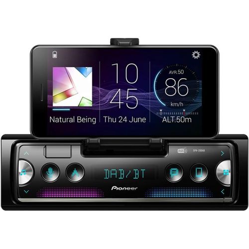 Mondodigitale-Sph-20dab Autoradio Avec Support Smartphone Intégré, Format 1 Din, Radios Fm/Dab+, Usb, Bluetooth, Multicouleur, Application "" Smart Sync